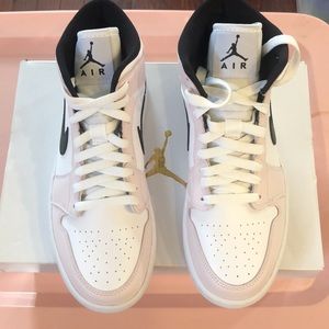 Brand New Womens Nike Air Jordan’s. Never worn. Original box. Pink and white.